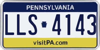 PA license plate LLS4143