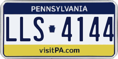 PA license plate LLS4144