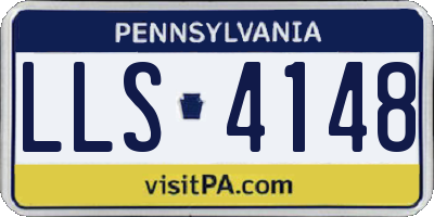 PA license plate LLS4148