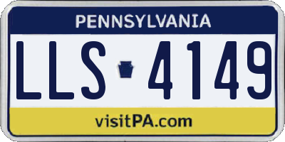 PA license plate LLS4149