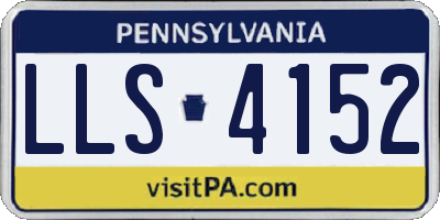 PA license plate LLS4152