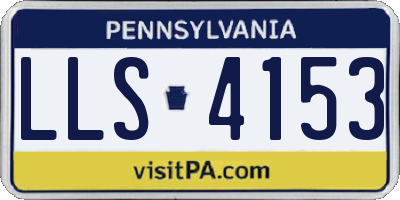 PA license plate LLS4153