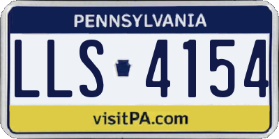 PA license plate LLS4154