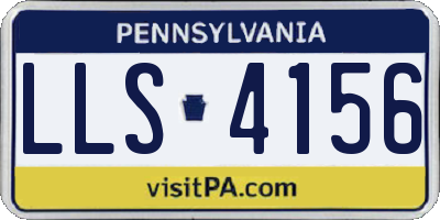 PA license plate LLS4156