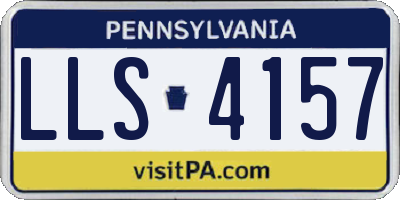 PA license plate LLS4157