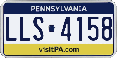PA license plate LLS4158