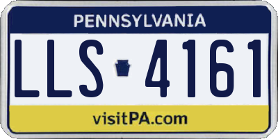 PA license plate LLS4161