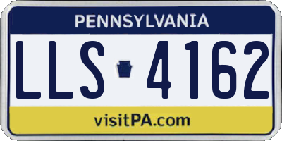 PA license plate LLS4162