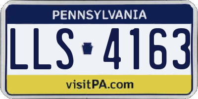 PA license plate LLS4163