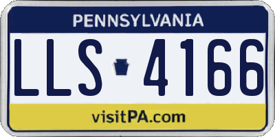 PA license plate LLS4166