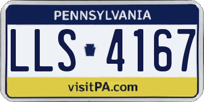 PA license plate LLS4167