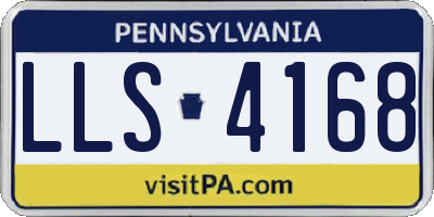 PA license plate LLS4168