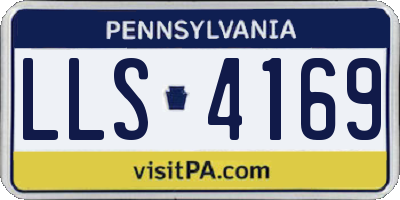 PA license plate LLS4169