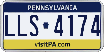 PA license plate LLS4174