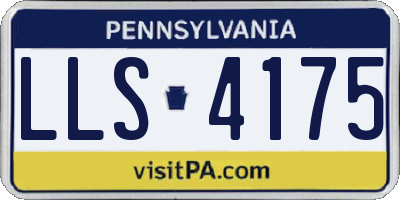 PA license plate LLS4175