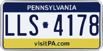 PA license plate LLS4178