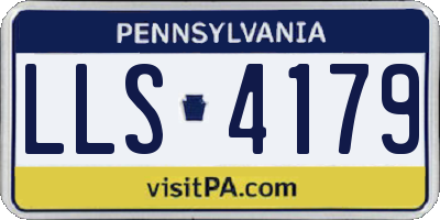 PA license plate LLS4179