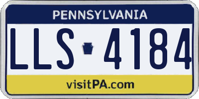 PA license plate LLS4184