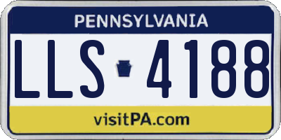 PA license plate LLS4188