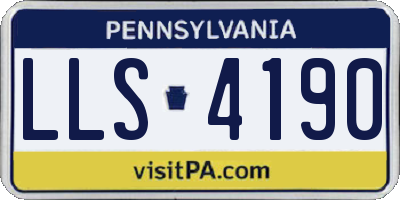 PA license plate LLS4190