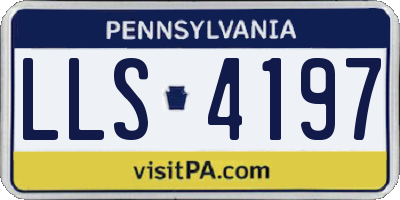 PA license plate LLS4197