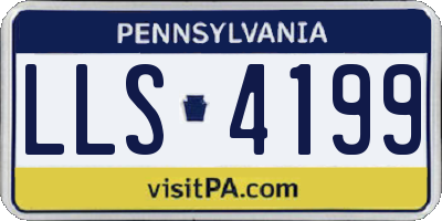 PA license plate LLS4199