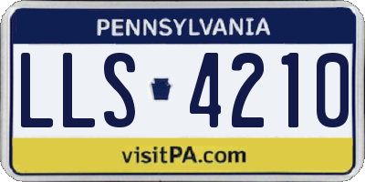 PA license plate LLS4210