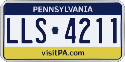 PA license plate LLS4211