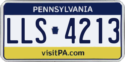 PA license plate LLS4213