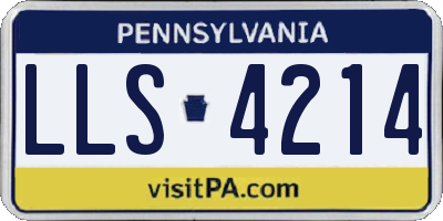 PA license plate LLS4214