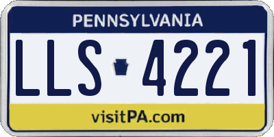 PA license plate LLS4221