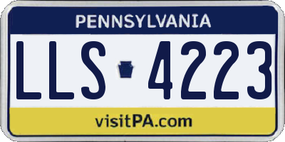 PA license plate LLS4223