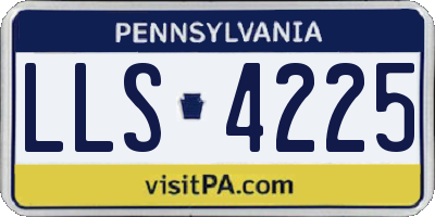 PA license plate LLS4225