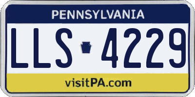 PA license plate LLS4229