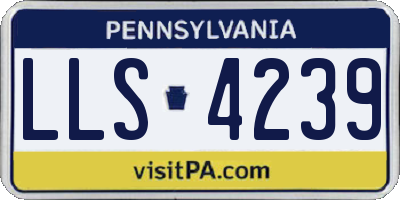 PA license plate LLS4239