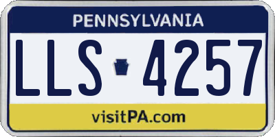 PA license plate LLS4257