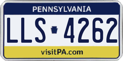 PA license plate LLS4262