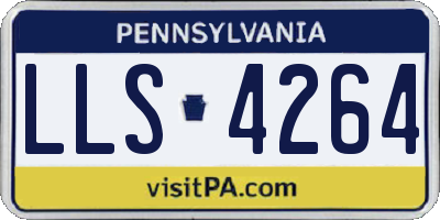 PA license plate LLS4264