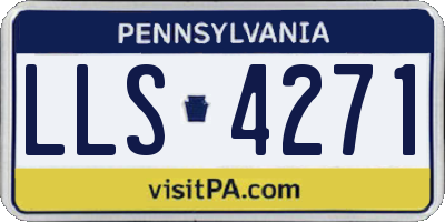 PA license plate LLS4271