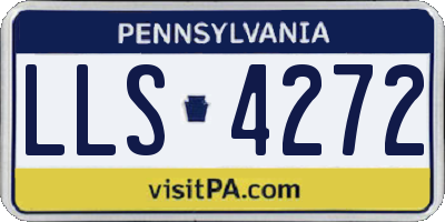 PA license plate LLS4272