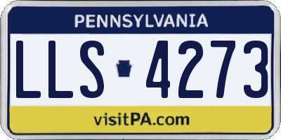 PA license plate LLS4273