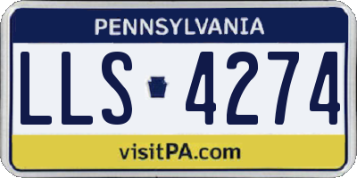 PA license plate LLS4274