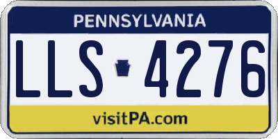 PA license plate LLS4276