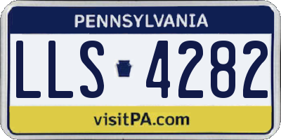 PA license plate LLS4282