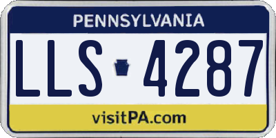 PA license plate LLS4287
