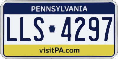 PA license plate LLS4297
