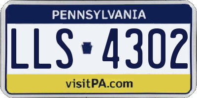 PA license plate LLS4302