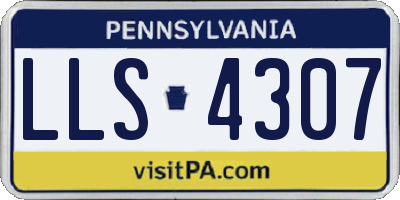 PA license plate LLS4307