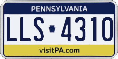 PA license plate LLS4310