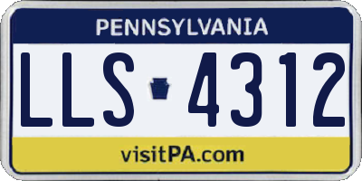 PA license plate LLS4312